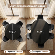 Hawsaiy 5 Piece Extendable Dining Table Set for 4, 47.24