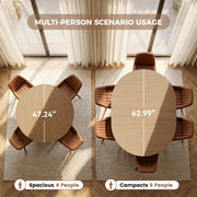 Hawsaiy 5 Piece Extendable Dining Table Set for 4, 47.24