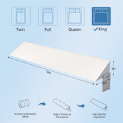 Hawsaiy Wedge Pillow for Bed Gap Filler, Breathable Support Pillow with Removable Zipper Pillowcase, High-Density Foam, Large Pocket Storage