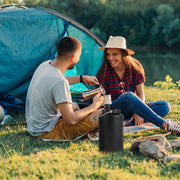 Kerilyn Insulated Jug with Handle, One Gallon, 128oz Stainless Steel, Large Double Vacuum Water Bottle for Hot & Cold Drinks, Wide Mouth, Sweat Proof, Great for Travel, Hiking & Camping, Black Water Bottle