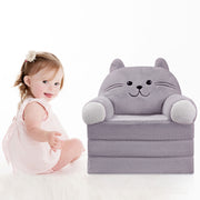 Hawsaiy Kids Sofa 2-in-1 Foldable Armchair with Liner Filler Cute Cartoon Lazy Sofa Bed for Living Room or Bedroom