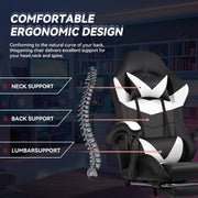 Hawsaiy Gaming Chair with LED Lights and Lumbar Support, Faux Leather High Back PC Gaming Chair