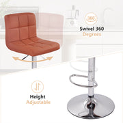Hawsaiy Modern Adjustable Swivel Bar Stools Set of 2/4, PU Leather Bar Chairs with Footrest