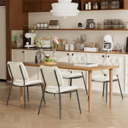 Hawsaiy Dining Chairs Set of 2, Mid Century Modern Upholstered PU Leather Kitchen Dining Room Accent Chairs with Metal Legs,Bentwood Cushion Seat for Living Room,Bedrooms