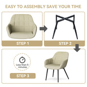 Hawsaiy Ergonomic Dining Chairs Set of 2/4/6 with Metal Leg for Kitchen, Dining Room, or Living Room