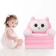 Hawsaiy Kids Sofa 2-in-1 Foldable Armchair with Liner Filler Cute Cartoon Lazy Sofa Bed for Living Room or Bedroom