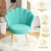 Hawsaiy Velvet Accent Chair with Gold Metal Legs for Bedroom,Living Room