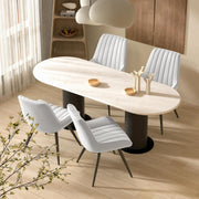 Hawsaiy Modern Upholstered Dining Chairs with Thick Cushions and Metal Legs Set of 2/4/6