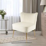 Hawsaiy Modern Velvet Accent Chair with Metal Legs