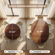 Hawsaiy 5 Piece Extendable Dining Table Set for 4, 47.24