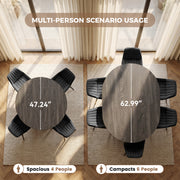 Hawsaiy 5 Piece Extendable Dining Table Set for 4, 47.24