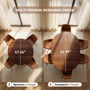 Hawsaiy 5 Piece Extendable Dining Table Set for 4, 47.24