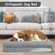 Hawsaiy Memory Foam Dog Bed - Washable, Non-Slip, & Waterproof