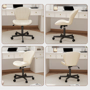 Hawsaiy Shell-Shaped Swivel Office Chair, 360° Rotating Vanity Desk Chair with Rocking Function for Home Office, Bedroom, Makeup Vanity