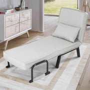 Nalupatio Versatile Convertible Armchair Sofa with Pillow - Foldable, Linen/Fabric, Steel Frame for Home & Office Use,