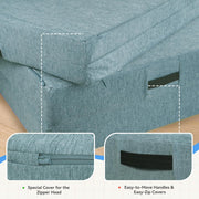 Hawsaiy Kids Sofas Modular 4PCS Sponge Armless Reclining Sofa with Removable Cover