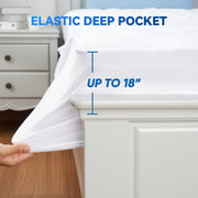 Nalupatio Heated Mattress Pad Queen Size, Dual Controller Electric Mattress Pad Luxury Bed Warmer 10 Heat Settings | Auto Off 2-4-8 Hours | Side Storage Pouch | Fit Up to 18