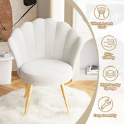 Hawsaiy Velvet Accent Chair with Gold Metal Legs for Bedroom,Living Room