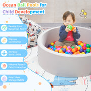 Hawsaiy Ocean Ball Pit for Babies and Toddlers, Ages 1-3, Indoor/Outdoor,No Balls Included