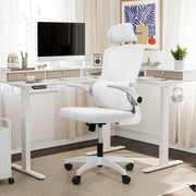 Hawsaiy Ergonomic Office Chair with Breathable Fabric, Adjustable Height, 3D Headrest, Adjustable Armrests, and Spring-Loaded Lumbar Support