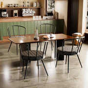 Hawsaiy Mid-Century Modern Upholstered Dining Chairs Set of 2,Armless Leather Chairs with Metal Legs for Kitchen, Bar, Café, Living Room