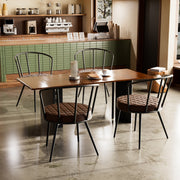 Hawsaiy Mid-Century Modern Upholstered Dining Chairs Set of 2,Armless Leather Chairs with Metal Legs for Kitchen, Bar, Café, Living Room