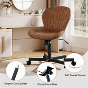 Hawsaiy Shell-Shaped Swivel Office Chair, 360° Rotating Vanity Desk Chair with Rocking Function for Home Office, Bedroom, Makeup Vanity