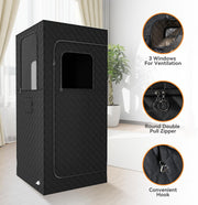 Nalupatio Portable Sauna for Home, Home Sauna Tent, Personal Steam Sauna Tent Full Body with 3.0L 1000W Steamer, 90 Minute Timer, Folding Chair, Remote Control, 9 Levels, 122℉/50℃