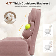 Hawsaiy Big and Tall Office Chair, Flip Armrests with Side Pockets, Comfy Criss Cross Office Chair with Extra-Wide Plush Seat, 150° Reclining Executive Office Chair, Chenille Upholstery
