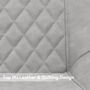 Hawsaiy Modern Dining Side Chairs, Set of 2/4/6 Gray Faux Leather Upholstered Chairs