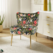 Hawsaiy Modern Velvet Accent Chair with Metal Legs