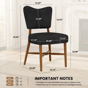 Hawsaiy Dining Chairs Set of 2/4/6, Upholstered Fabric Dining Room Chairs, Mid Century Modern Kitchen Chairs with Solid Wood Legs & Cross-Brace Support, Farmhouse Side Chairs for Dining Room