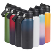 Hawsaiy 24oz Stainless Steel Water Bottles, Double Wall with Straw Lid, BPA-Free, Leakproof, for Travel & School, Multicolor