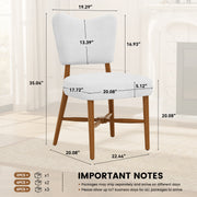 Hawsaiy Dining Chairs Set of 2/4/6, Upholstered Fabric Dining Room Chairs, Mid Century Modern Kitchen Chairs with Solid Wood Legs & Cross-Brace Support, Farmhouse Side Chairs for Dining Room