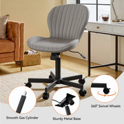 Hawsaiy Shell-Shaped Swivel Office Chair, 360° Rotating Vanity Desk Chair with Rocking Function for Home Office, Bedroom, Makeup Vanity