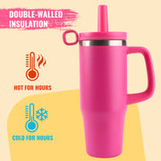 Hawsaiy 32/40 oz Stainless Steel Tumbler with Handle, Double Wall Vacuum Insulated for Fitness, Office, Car
