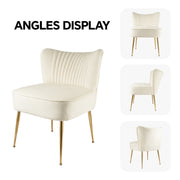 Hawsaiy Modern Velvet Accent Chair with Metal Legs