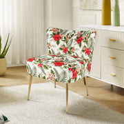Hawsaiy Modern Velvet Accent Chair with Metal Legs