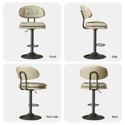 Hawsaiy Adjustable Ergonomic Design Barstools with Double-Layer Upholstered Set of 2/4 for Kitchen Island