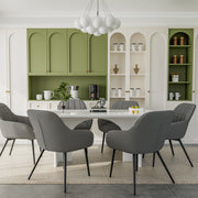 Hawsaiy Ergonomic Dining Chairs Set of 2/4/6 with Metal Leg for Kitchen, Dining Room, or Living Room