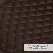 Nalupatio Dining Chairs Set of 2 Modern Upholstered Dining Table Chairs with High Back Ergonomic Leather Dining Room Chairs for Kitchen Living Room Dark Brown