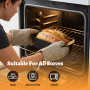 Hawsaiy 3.2 QT Cast Iron Bread Baking Dutch Oven with Lid & Accessories Set, Rectangular Non-Stick Bread Pan with Handles, Suitable for All Stoves, Baking Stewing Roasting