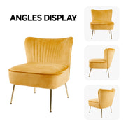 Hawsaiy Modern Velvet Accent Chair with Metal Legs