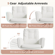 Hawsaiy Criss Cross Office Chair with Flip-Up Arms, Ergonomic Cross Legged Desk Chair, PU Leather Executive Computer Chair, 135° Reclining Plush Cushion, Pet-Friendly