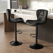 Hawsaiy Modern Adjustable Faux Leather Bar Stool with Back for Kitchen Island Set of 2/4