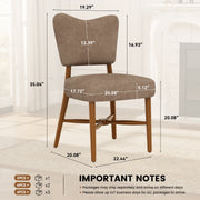 Hawsaiy Dining Chairs Set of 2/4/6, Upholstered Fabric Dining Room Chairs, Mid Century Modern Kitchen Chairs with Solid Wood Legs & Cross-Brace Support, Farmhouse Side Chairs for Dining Room