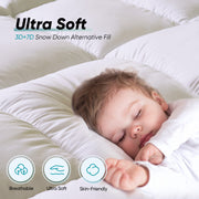 Hawsaiy 4 Inch Memory Foam Mattress Topper Dual Layer Pad -2 Inch Gel Memory Foam & 2 Inch Pillow Top Cover with 8-21 Inch Deep Pocket