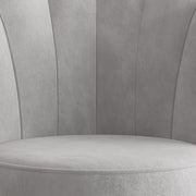 Hawsaiy Shell Back Home Office Chair with Lumbar Pillow, Modern Upholstered Desk Chair with Gold Metal Base, Swivel Adjustable Computer Chair for Home Office