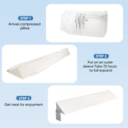 Hawsaiy Wedge Pillow for Bed Gap Filler, Breathable Support Pillow with Removable Zipper Pillowcase, High-Density Foam, Large Pocket Storage