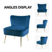 Hawsaiy Modern Velvet Accent Chair with Metal Legs